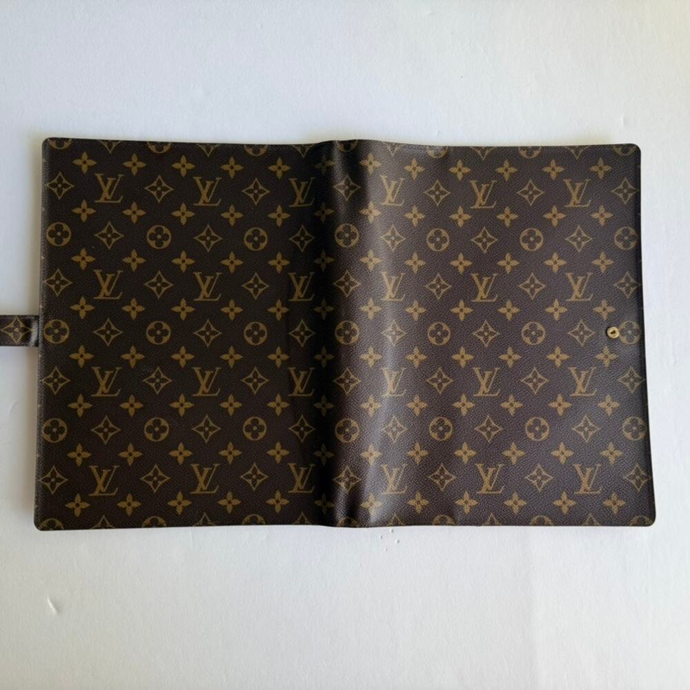 Louis Vuitton Monogram Large Desk Agenda Cover & Notepad RARE 2008 Bloc A4 EUC - Picture 10 of 16